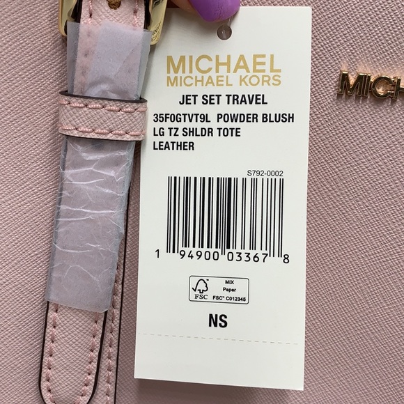 MICHAEL KORS POWDER BLUSH COLOR 
Jet Set Travel Large Logo Tote Bag - Picture 15 of 15